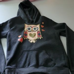 Girls Gray hoodie sweatshirt